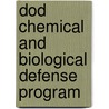 Dod Chemical and Biological Defense Program door United States Congressional House