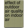 Effect of Outdoor Air Quality on Indoor Air door Tom Marsik