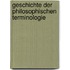 Geschichte Der Philosophischen Terminologie