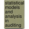 Statistical Models and Analysis in Auditing door Panel on Nonstandard Mixtures of Distrib