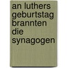 An Luthers Geburtstag Brannten Die Synagogen door Sibylle Biermann-Rau