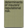 Determinants Of Insurers' Reputational Risk. door Shinichi Kamiya