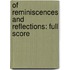 Of Reminiscences and Reflections: Full Score