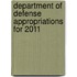 Department of Defense Appropriations for 2011