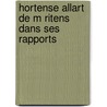 Hortense Allart de M Ritens Dans Ses Rapports door S. Ch L. On 1848-1914