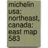 Michelin Usa: Northeast, Canada: East Map 583