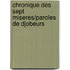 Chronique Des Sept Miseres/paroles De Djobeurs