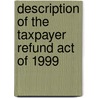 Description of the Taxpayer Refund Act of 1999 door United States Government