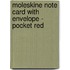 Moleskine Note Card With Envelope - Pocket Red