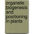 Organelle Biogenesis And Positioning In Plants