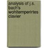 Analysis of J.S. Bach's Wohltemperirtes Clavier