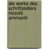 Die Werke Des Schriftstellers Niccolò Ammaniti door Anne Hagemann