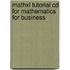 Mathxl Tutorial Cd For Mathematics For Business