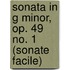 Sonata In G Minor, Op. 49 No. 1 (Sonate Facile)