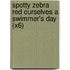Spotty Zebra Red Ourselves A Swimmer's Day (X6)