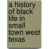 A History Of Black Life In Small Town West Texas door Harold Byler