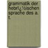 Grammatik Der Hebrï¿½Ischen Sprache Des A. T.