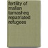Fertility of Malian Tamasheq Repatriated Refugees