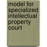Model for Specialized Intellectual Property Court door Jumpol Pinyosinwat