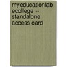 Myeducationlab Ecollege -- Standalone Access Card by Richard Pearson Education