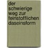 Der schwierige Weg zur Feinstofflichen Daseinsform