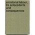 Emotional Labour, Its Antecedents And Consequences