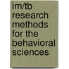 Im/Tb Research Methods For The Behavioral Sciences door Gravetter