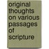 Original Thoughts on Various Passages of Scripture