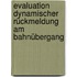 Evaluation dynamischer Rückmeldung am Bahnübergang