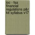 Ioc - Fsa Financial Regulations P&r Kit Syllabus V17