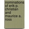 Nominations of Erik P. Christian and Maurice A. Ross door United States Congress Senate