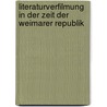 Literaturverfilmung in der Zeit der Weimarer Republik by Mónika Fülöp