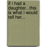 If I Had a Daughter...This Is What I Would Tell Her... door Jesse Raudales
