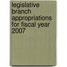 Legislative Branch Appropriations for Fiscal Year 2007 by United States Congress Senate