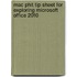 Mac Phit Tip Sheet For Exploring Microsoft Office 2010