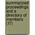 Summarized Proceedings And A Directory Of Members (17)
