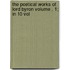 The Poetical Works of Lord Byron Volume . 1; In 10 Vol
