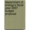Department of Energy's Fiscal Year 2007 Budget Proposal door United States Congressional House