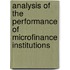 Analysis of the performance of Microfinance Institutions
