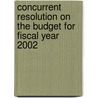 Concurrent Resolution on the Budget for Fiscal Year 2002 door 1st United States Congress (107th