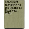 Concurrent Resolution on the Budget for Fiscal Year 2006 door United States Congress Senate