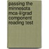 Passing The Minnesota Mca-ii/grad Component Reading Test