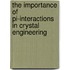 The Importance Of Pi-Interactions In Crystal Engineering