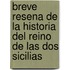 Breve Resena De La Historia Del Reino De Las Dos Sicilias