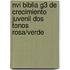 Nvi Biblia G3 De Crecimiento Juvenil Dos Tonos Rosa/verde