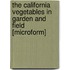 The California Vegetables in Garden and Field [Microform]
