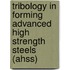 Tribology In Forming Advanced High Strength Steels (ahss)