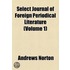 Select Journal Of Foreign Periodical Literature (Volume 1)