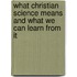 What Christian Science Means and What We Can Learn From It