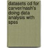 Datasets Cd For Carver/Nash's Doing Data Analysis With Spss